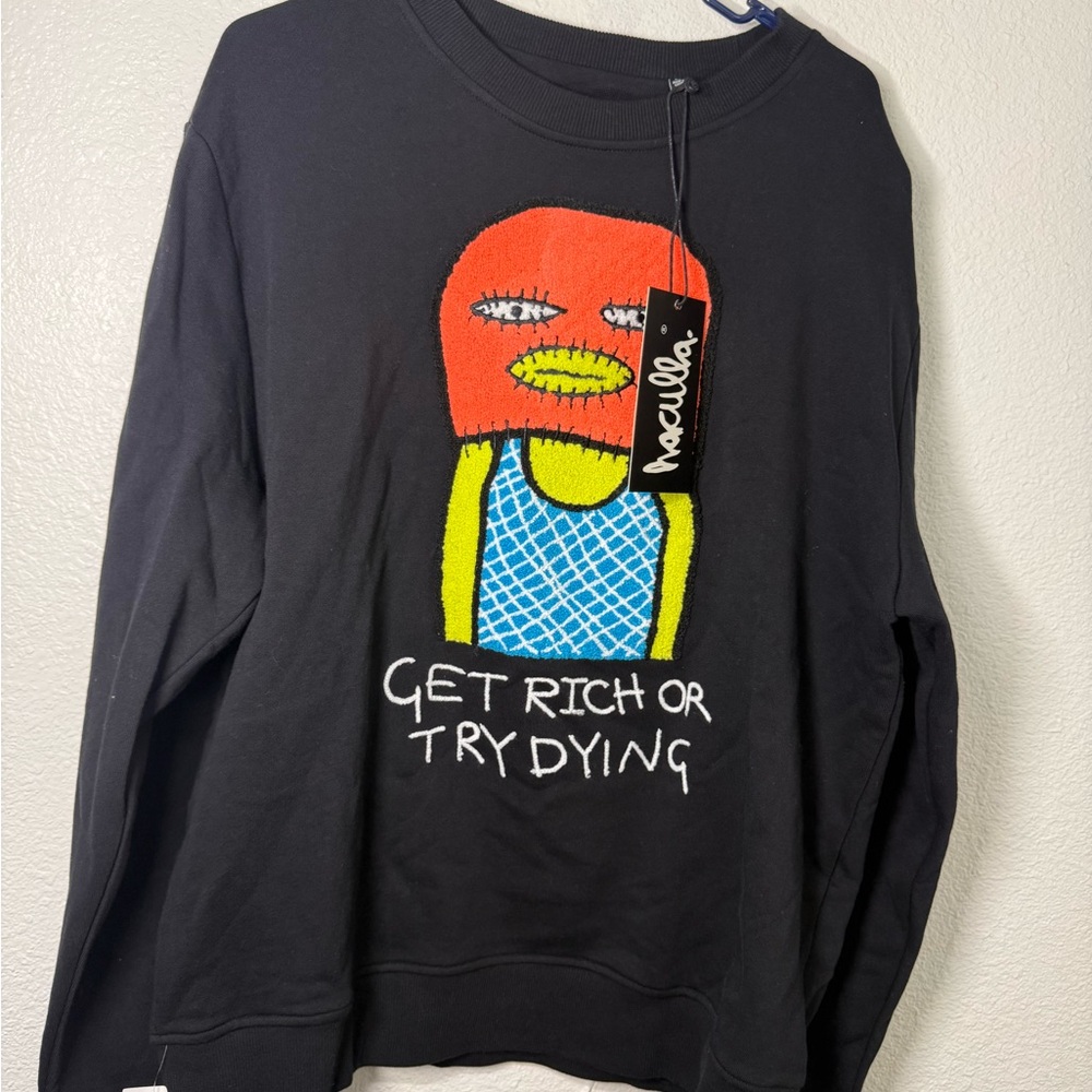 Haculla Get Rich embroidered crewneck sweatshirt